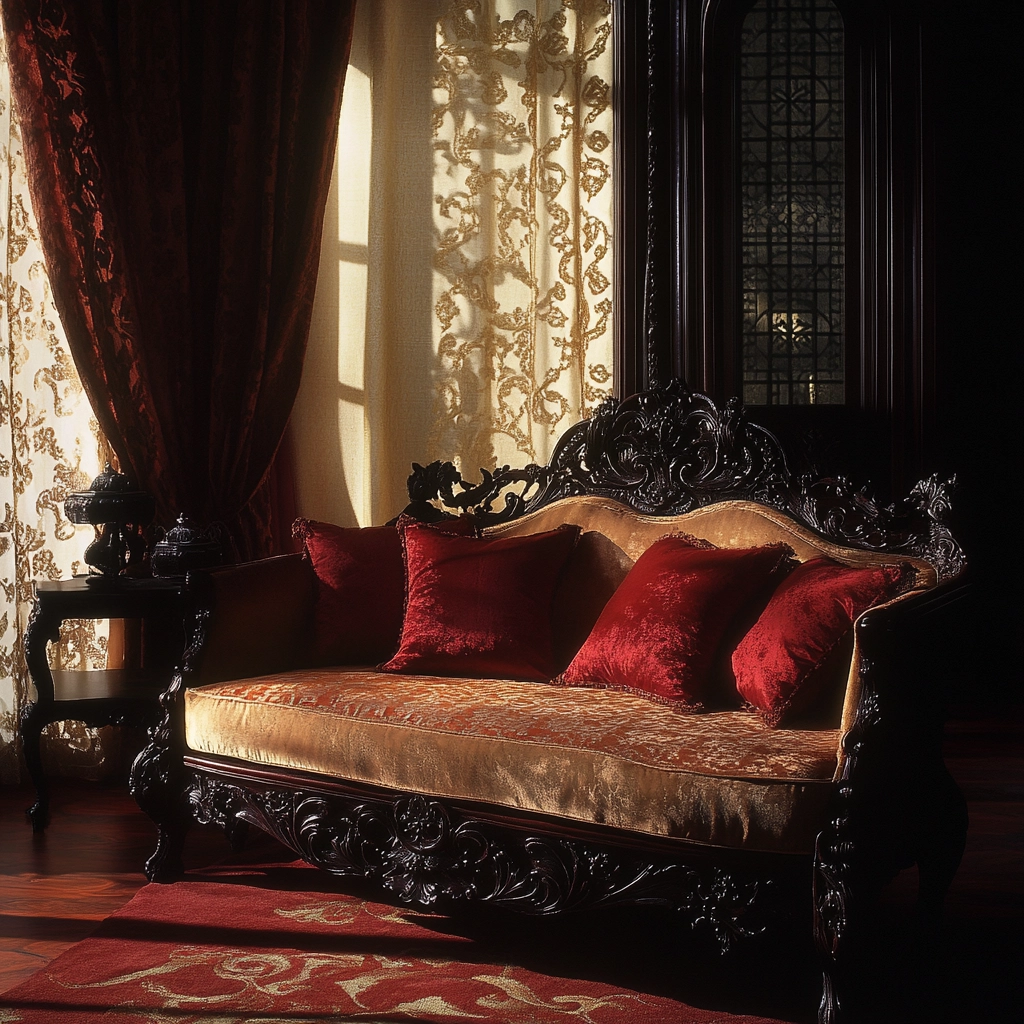 rust and beige bedroom 64