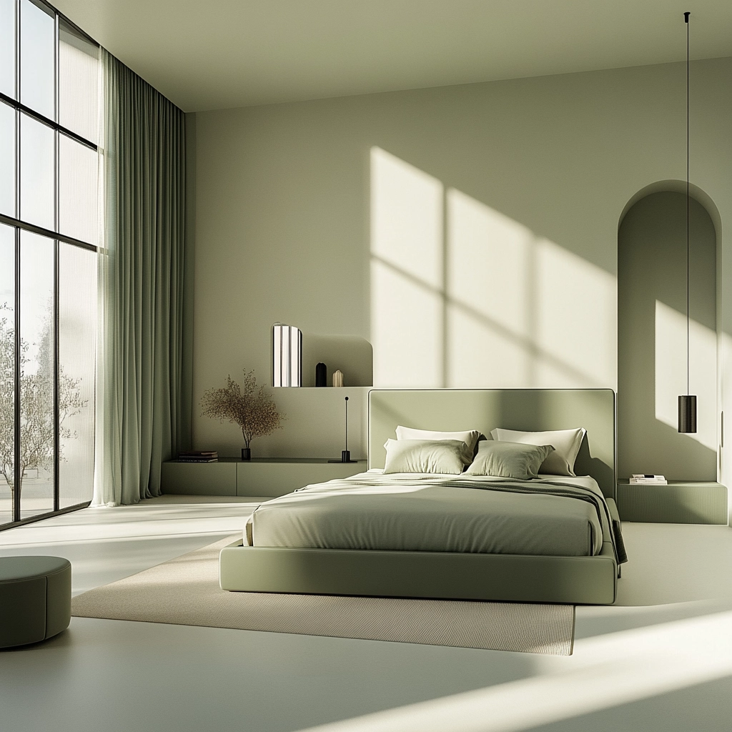 sage green carpet bedroom 34