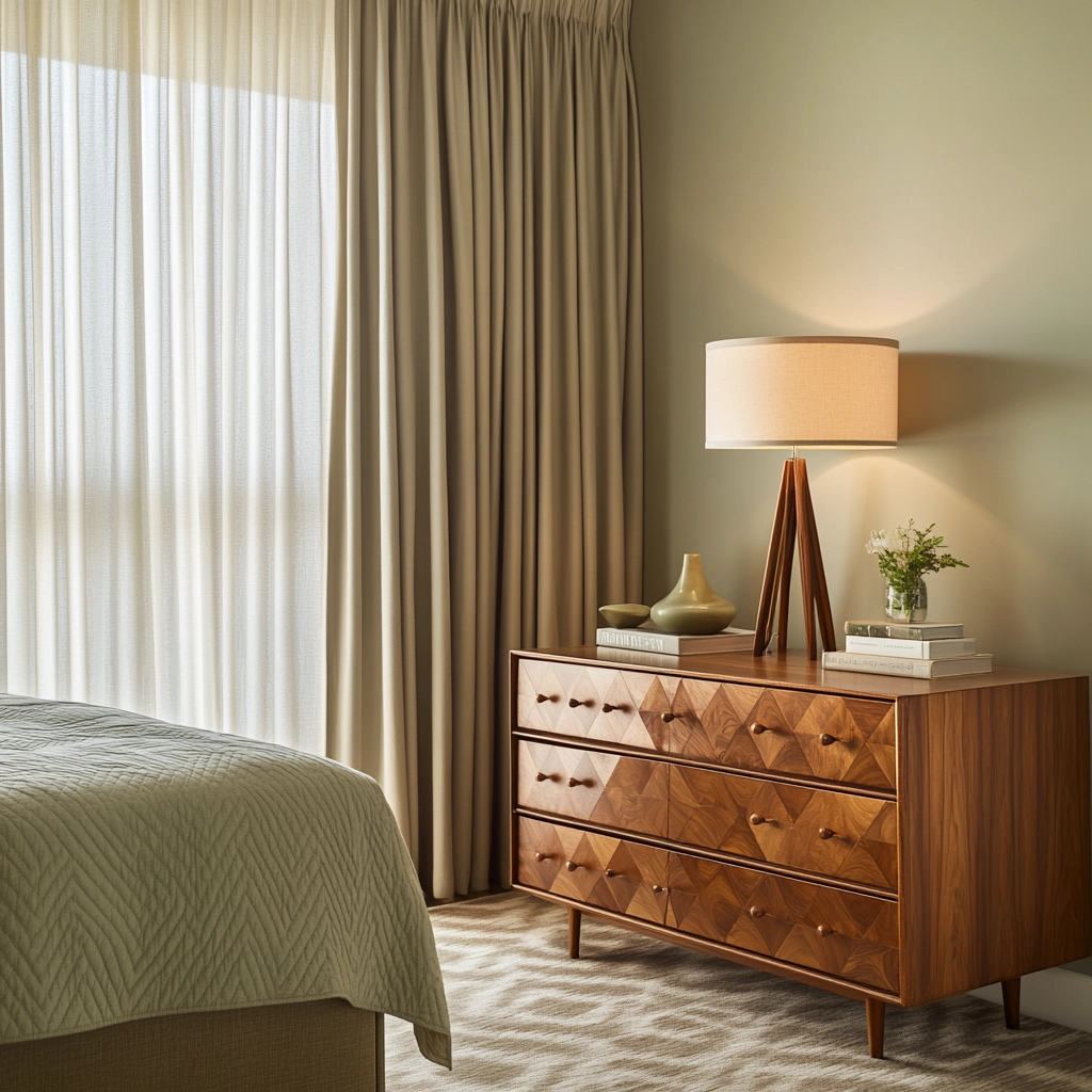 sage green gray and beige bedroom 35