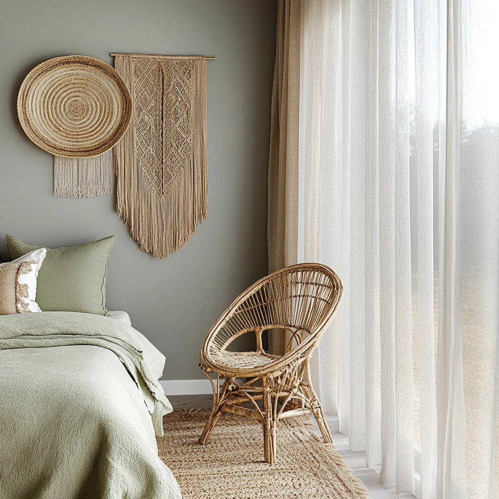 sage green gray and beige bedroom 5