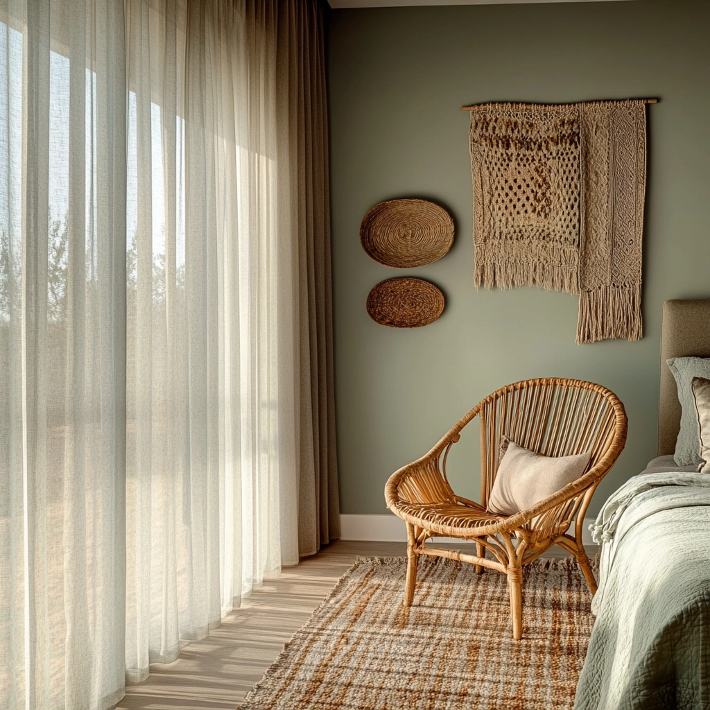 sage green gray and beige bedroom 7