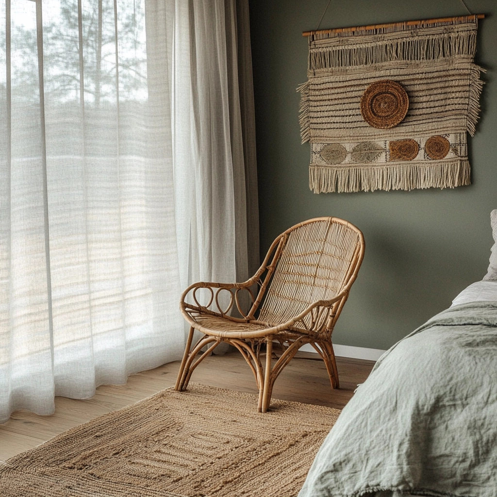 sage green gray and beige bedroom 8