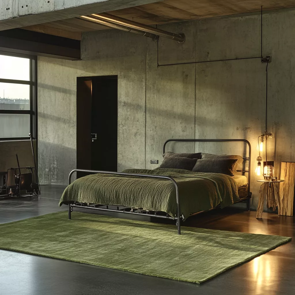 sage green rug bedroom 11