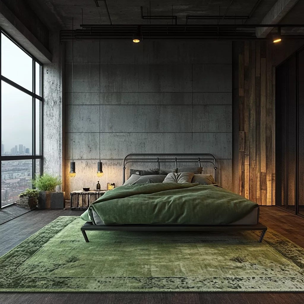 sage green rug bedroom 9