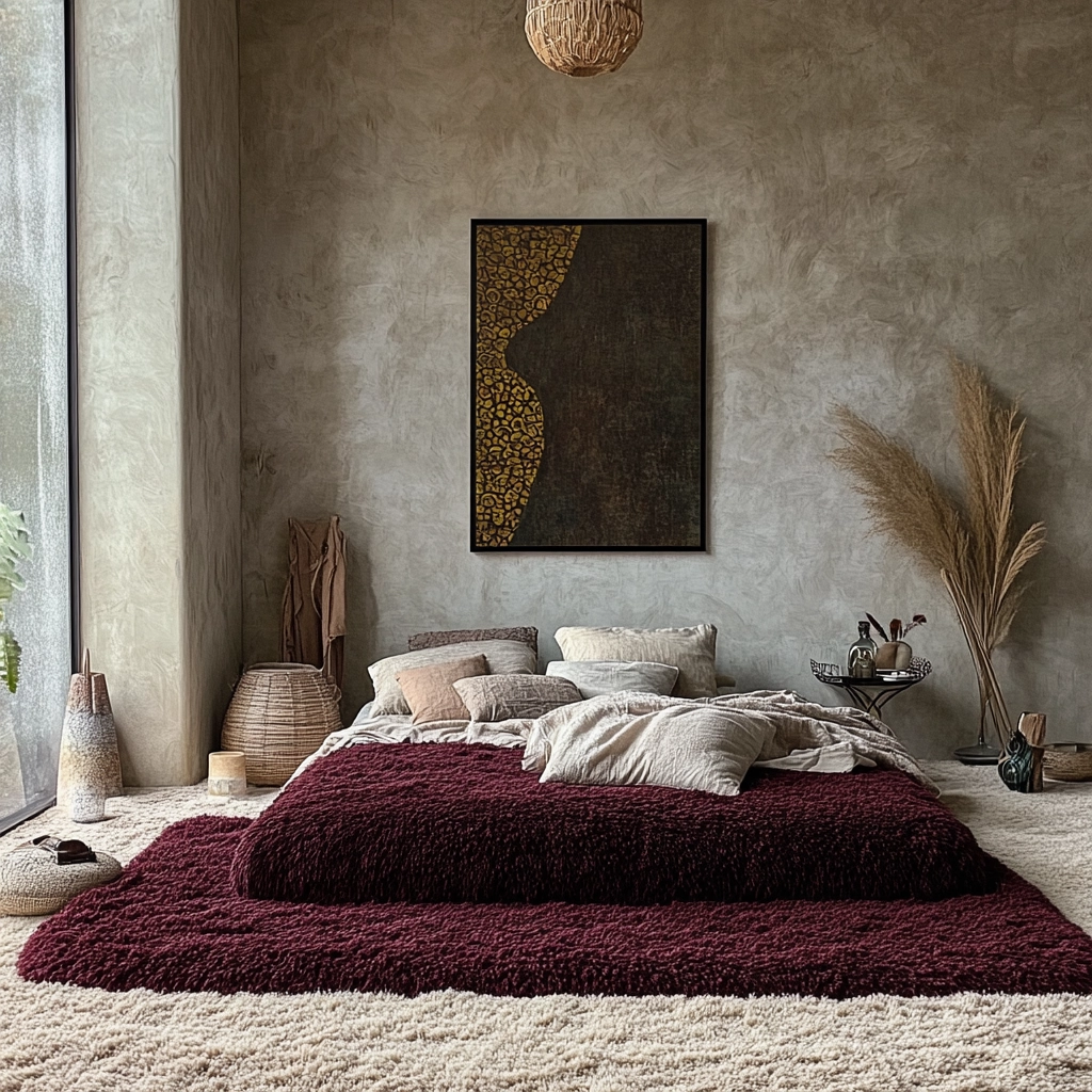 shag rug bedroom 37