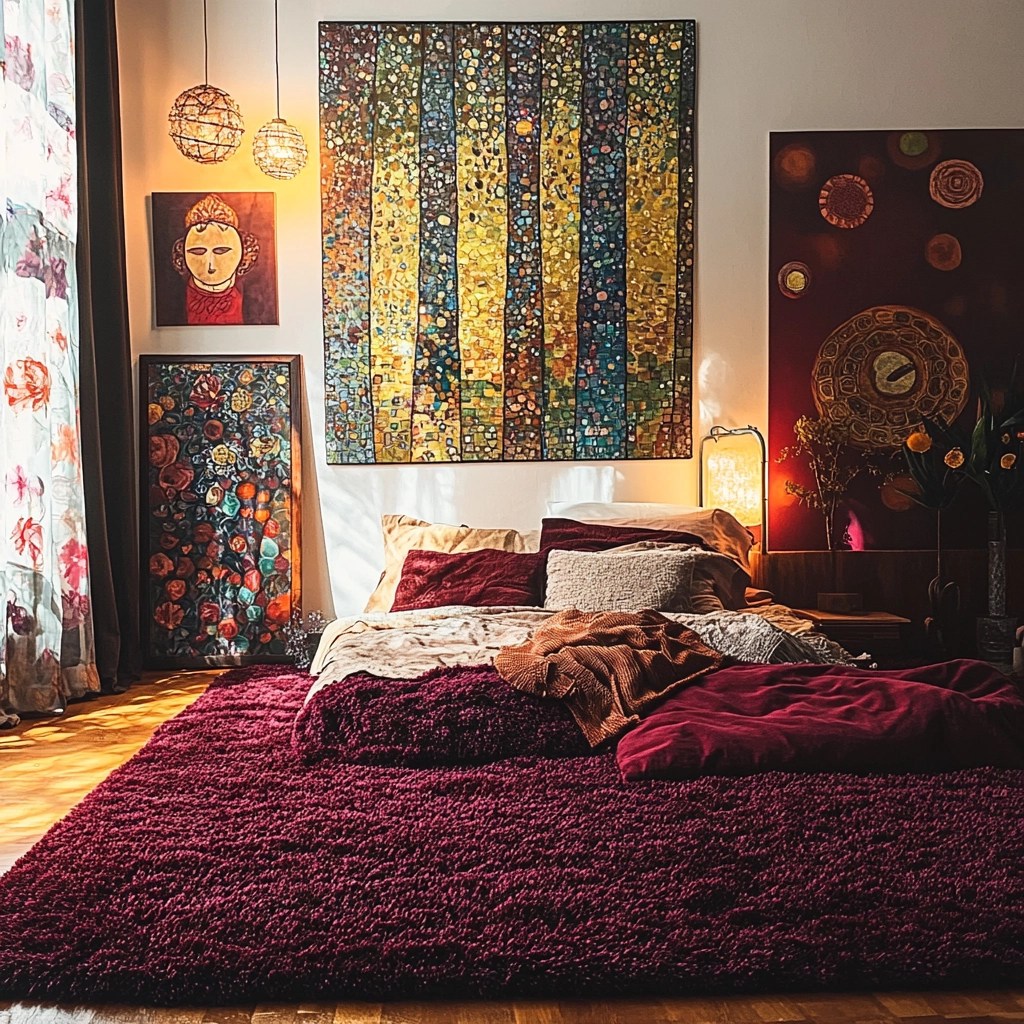 shag rug bedroom 38