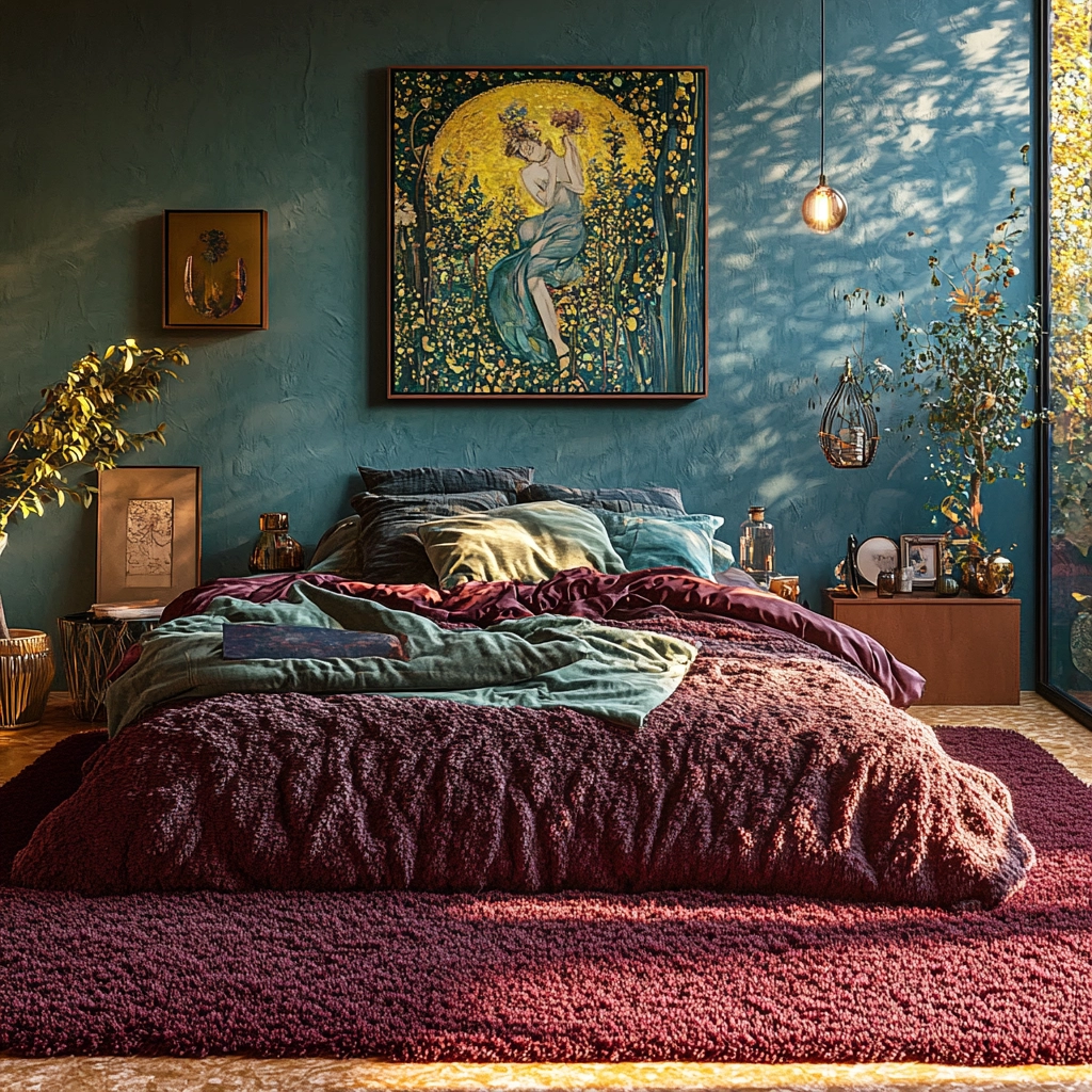 shag rug bedroom 39