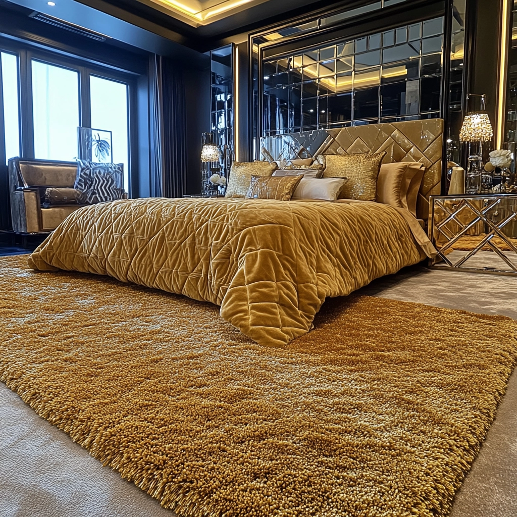 shag rug bedroom 43
