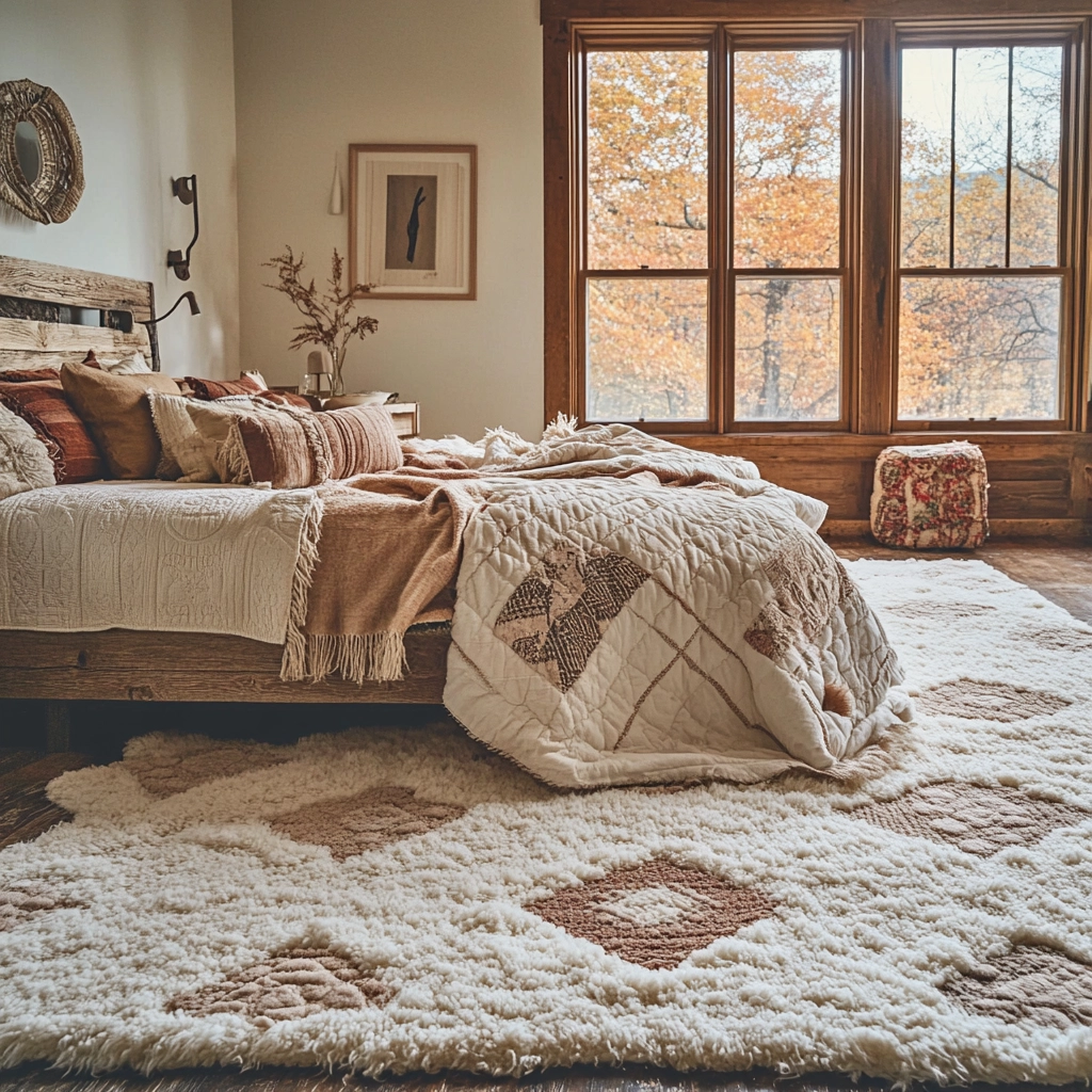 shag rug bedroom 45