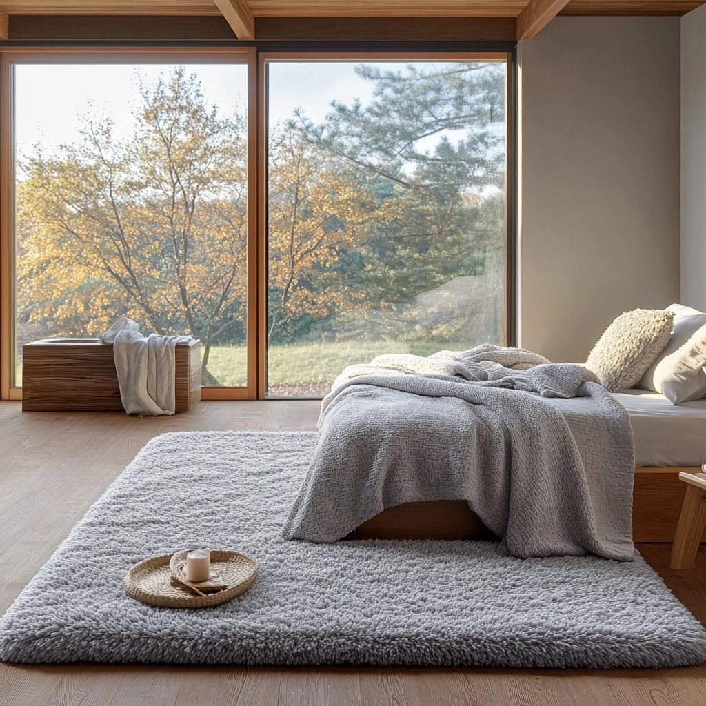 shag rug bedroom 55