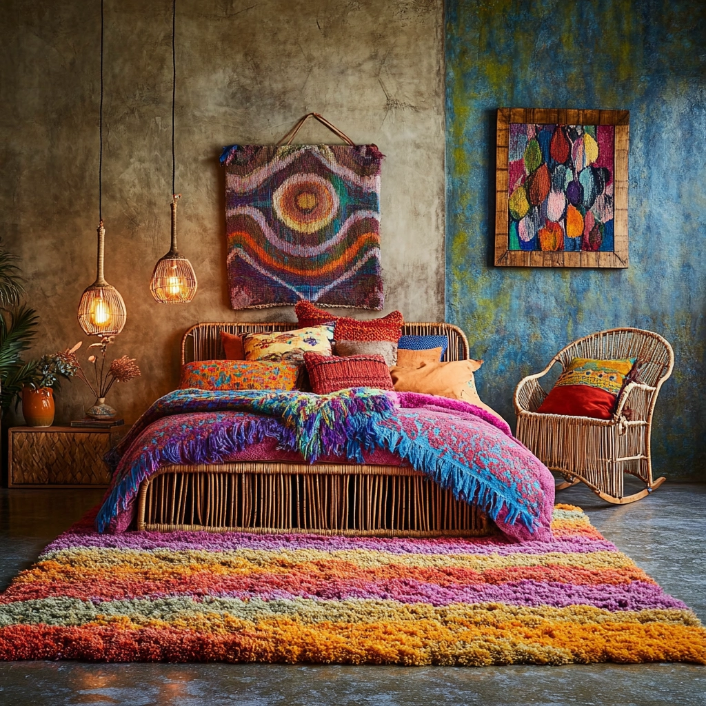 shag rug bedroom 7