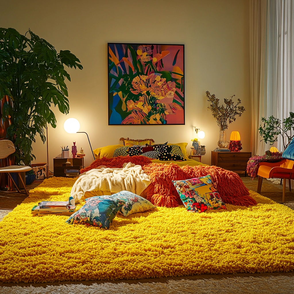 shag rug bedroom 77