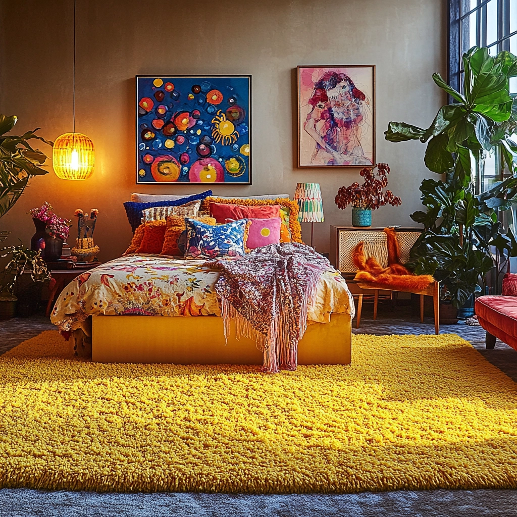 shag rug bedroom 78