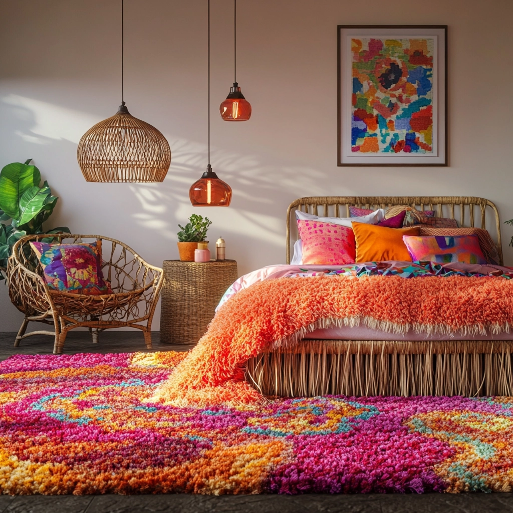 shag rug bedroom 8