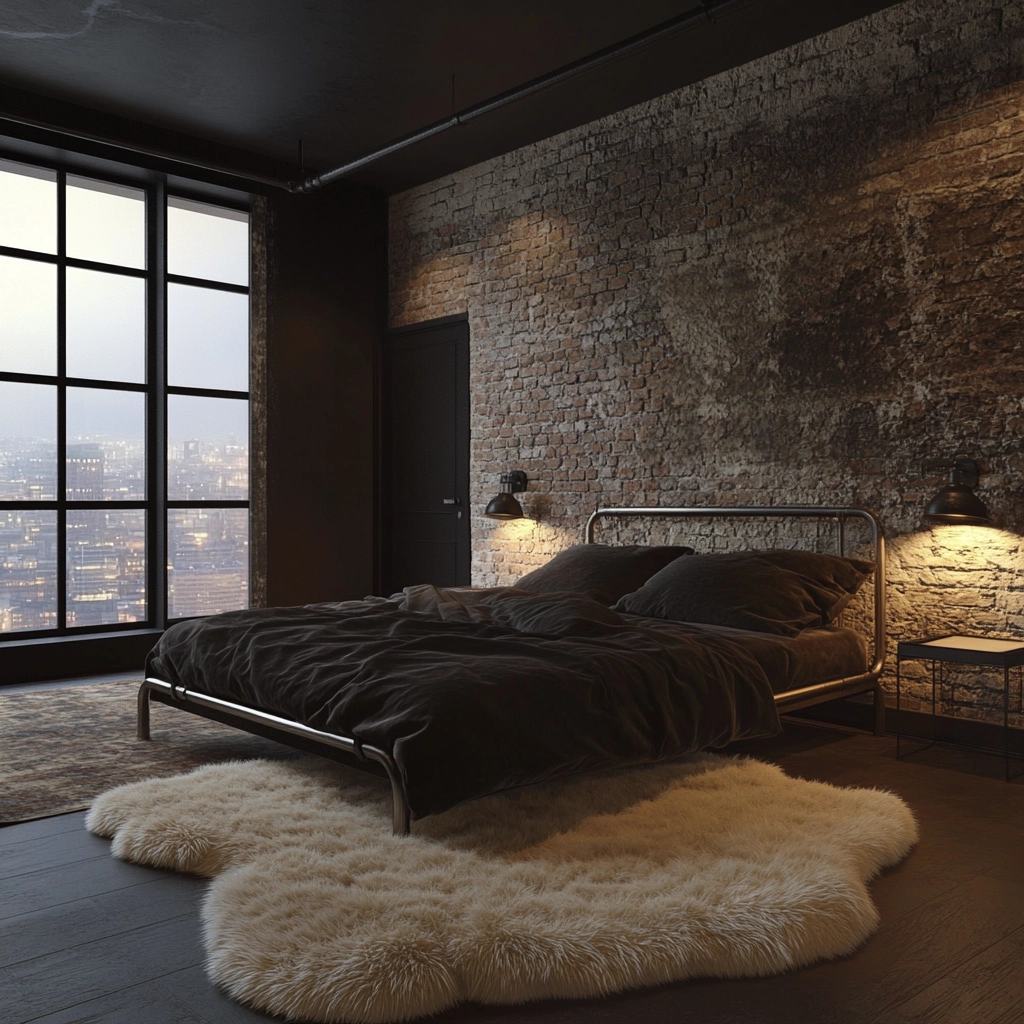 sheepskin rug bedroom 10