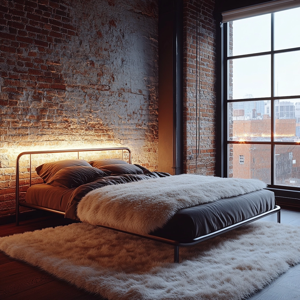 sheepskin rug bedroom 12