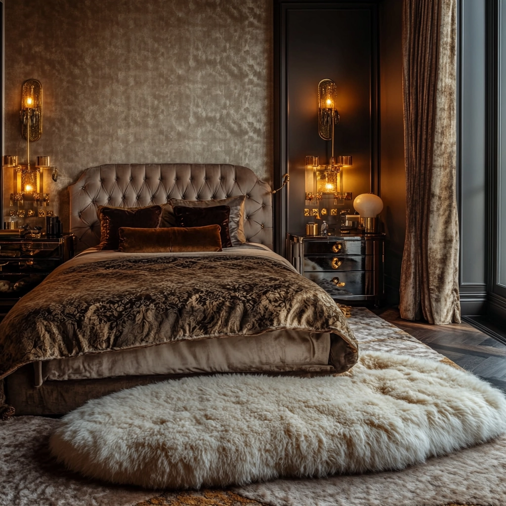 sheepskin rug bedroom 16
