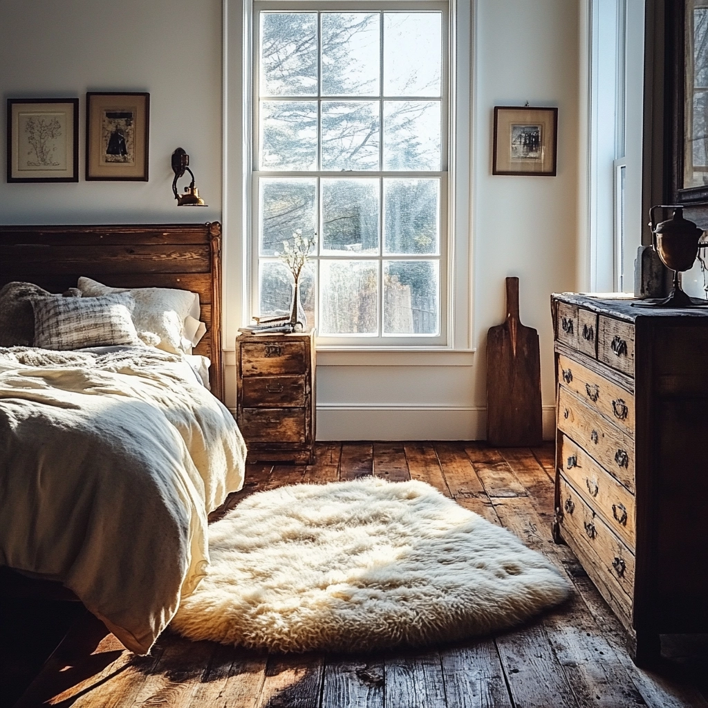 sheepskin rug bedroom 19