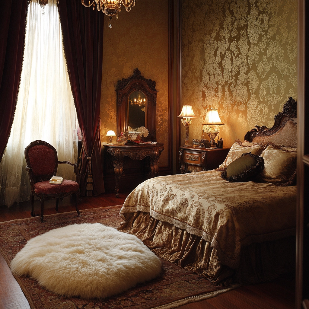 sheepskin rug bedroom 37
