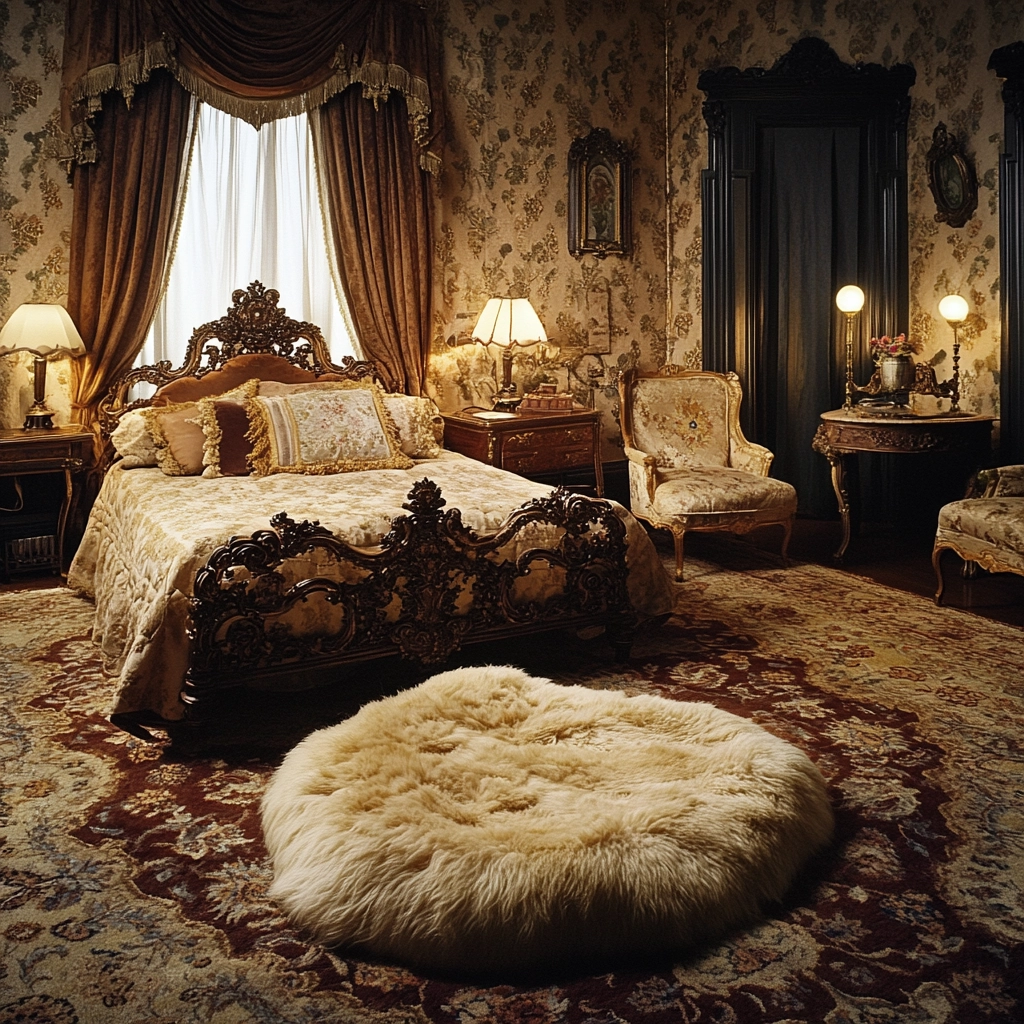 sheepskin rug bedroom 39
