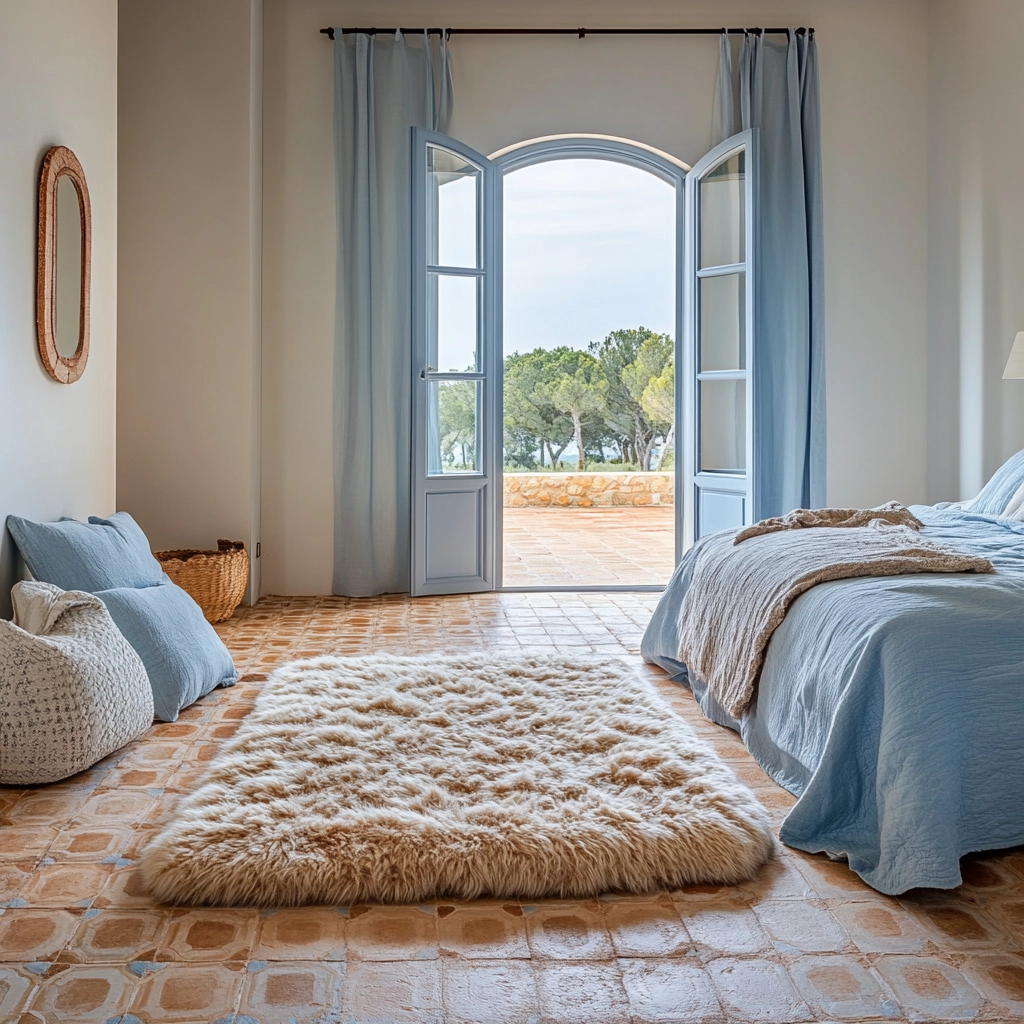 sheepskin rug bedroom 49