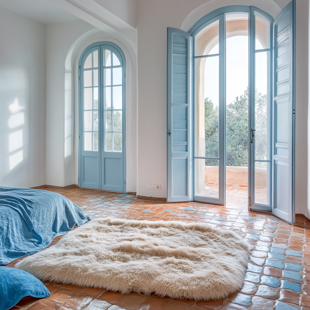 sheepskin rug bedroom 50