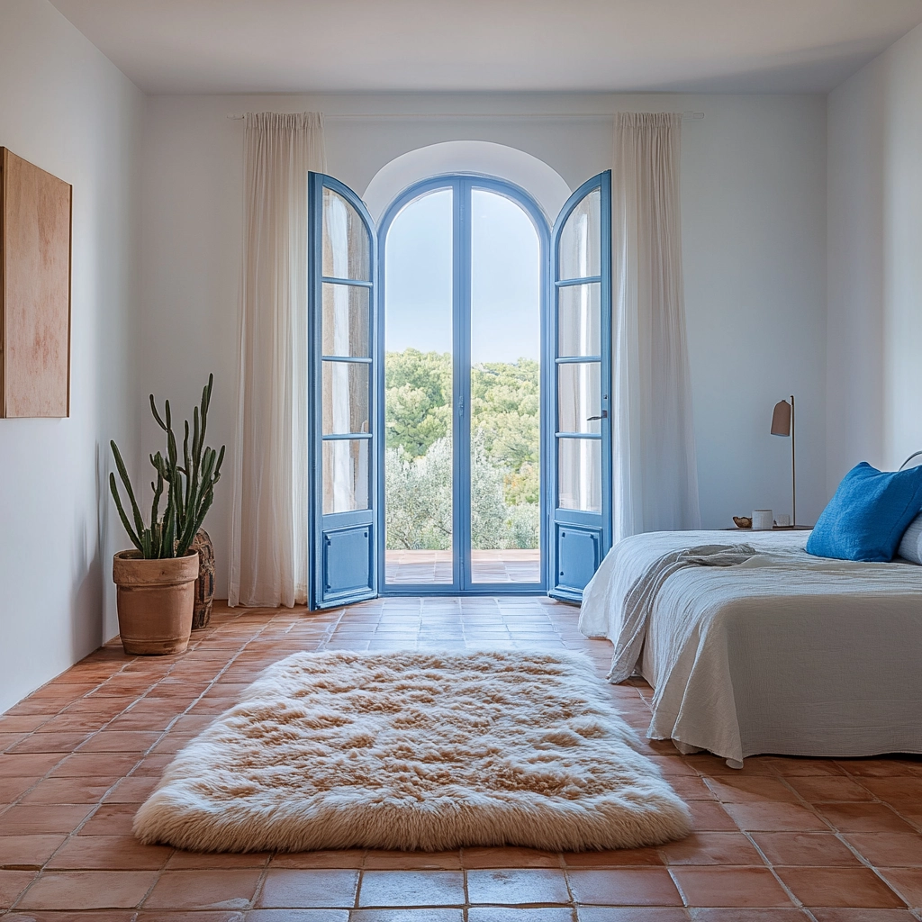 sheepskin rug bedroom 51