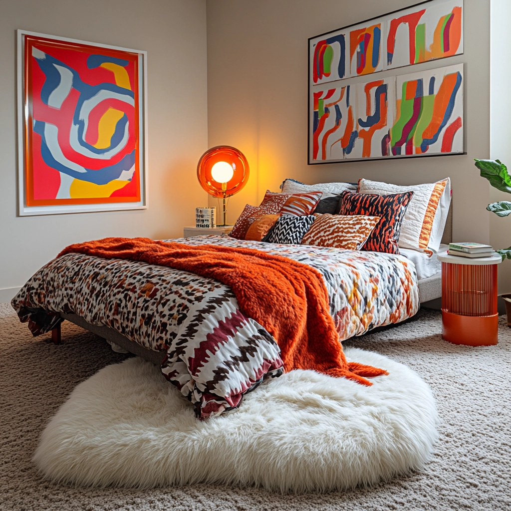 sheepskin rug bedroom 60