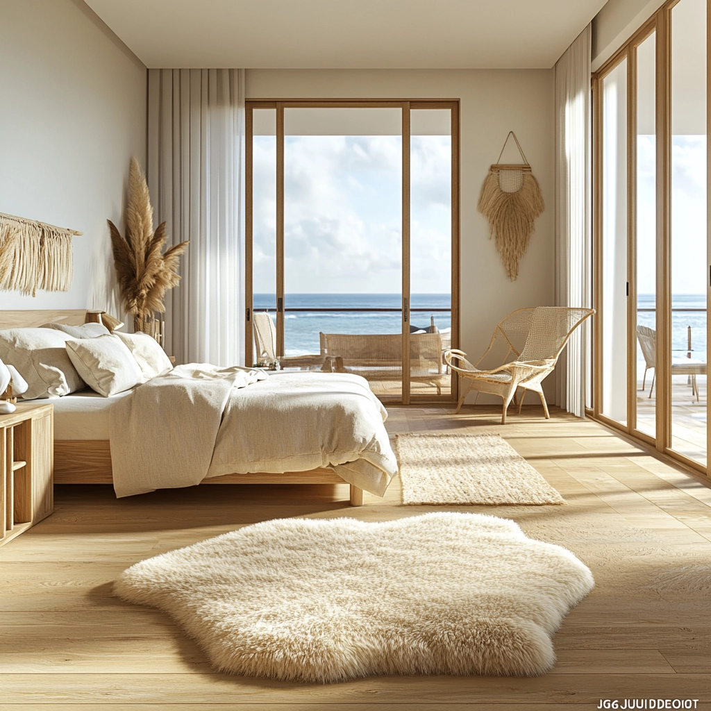 sheepskin rug bedroom 62