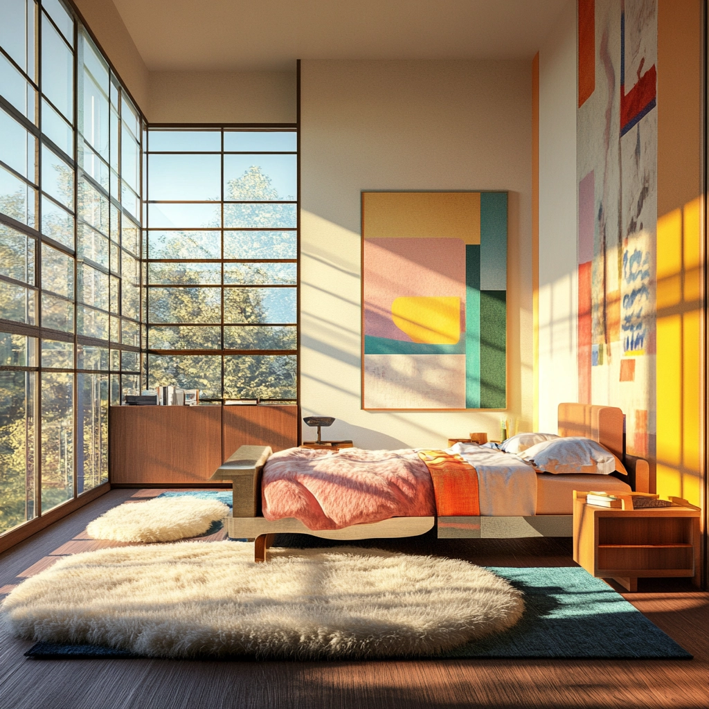 sheepskin rug bedroom 73
