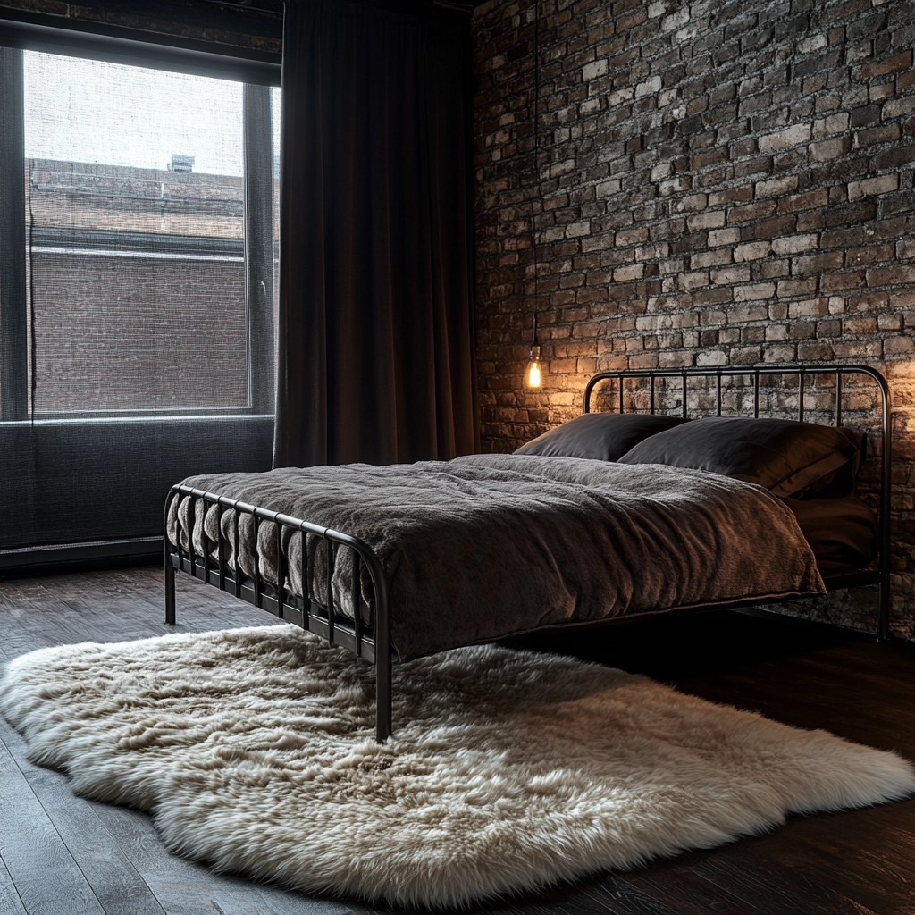 sheepskin rug bedroom 9