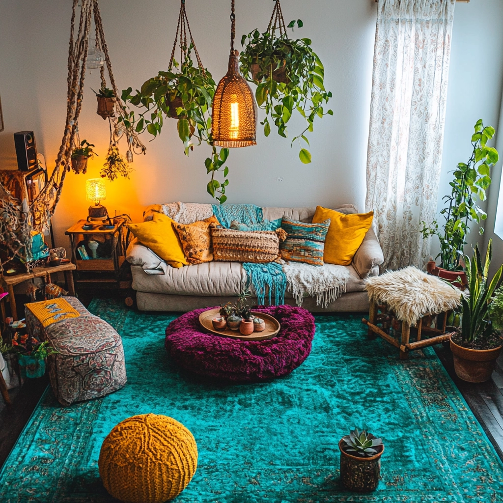 teal carpet living room 12