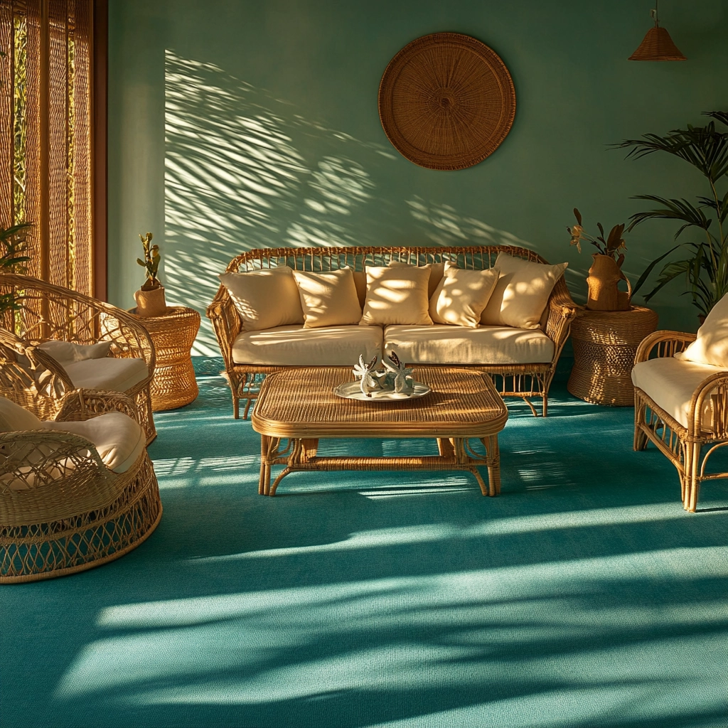teal carpet living room 13