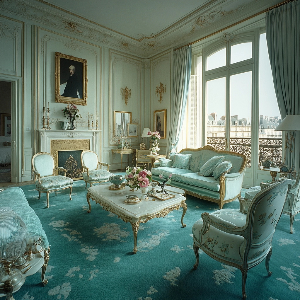 teal carpet living room 38