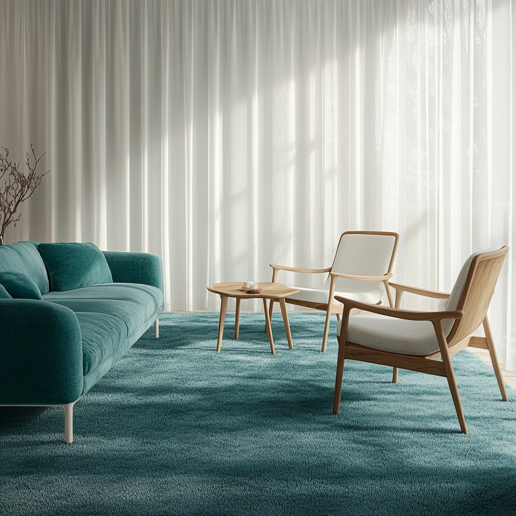 teal carpet living room 4