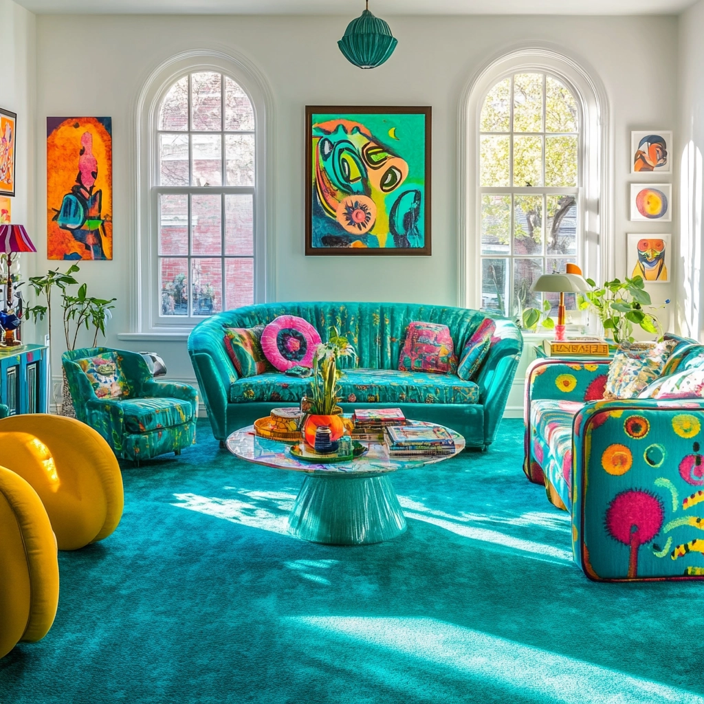 teal carpet living room 53