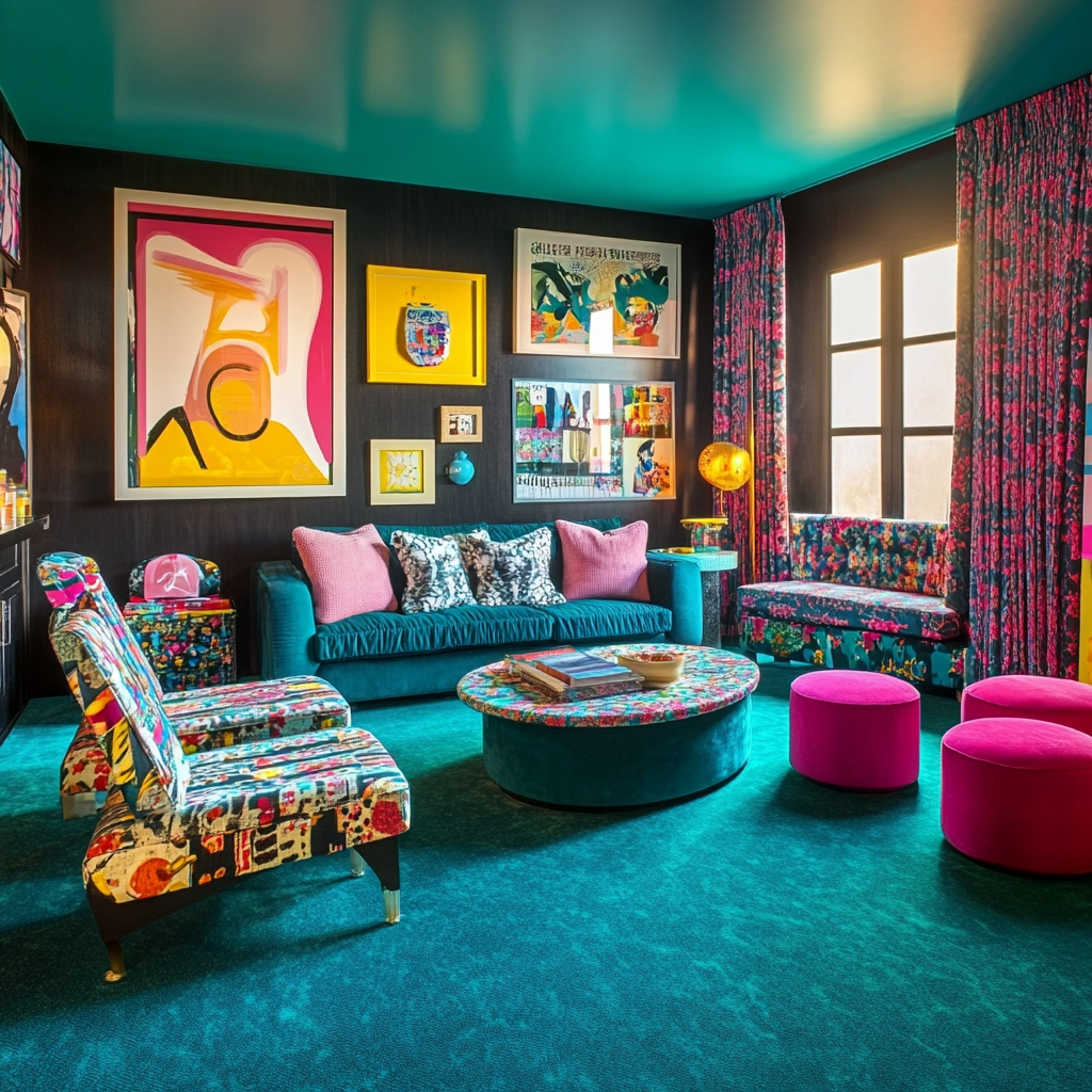 teal carpet living room 54