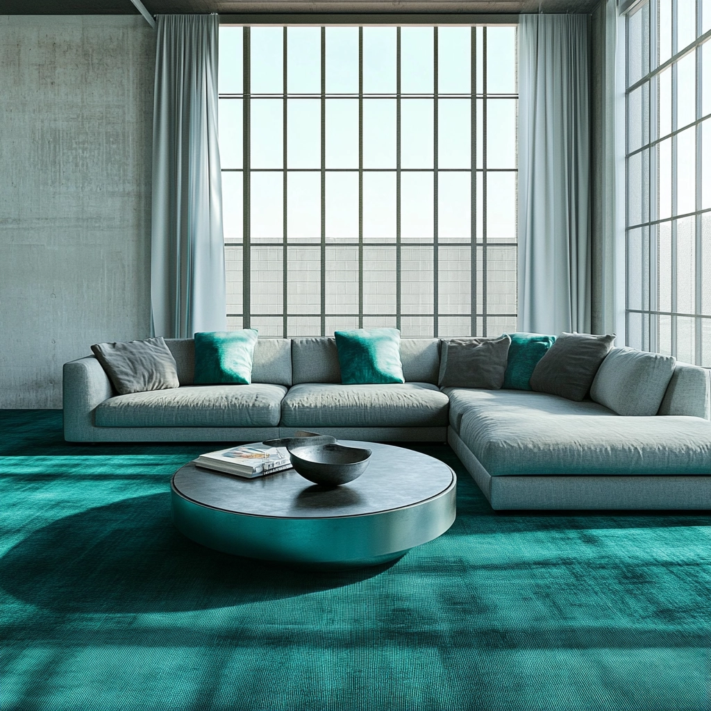 teal carpet living room 6