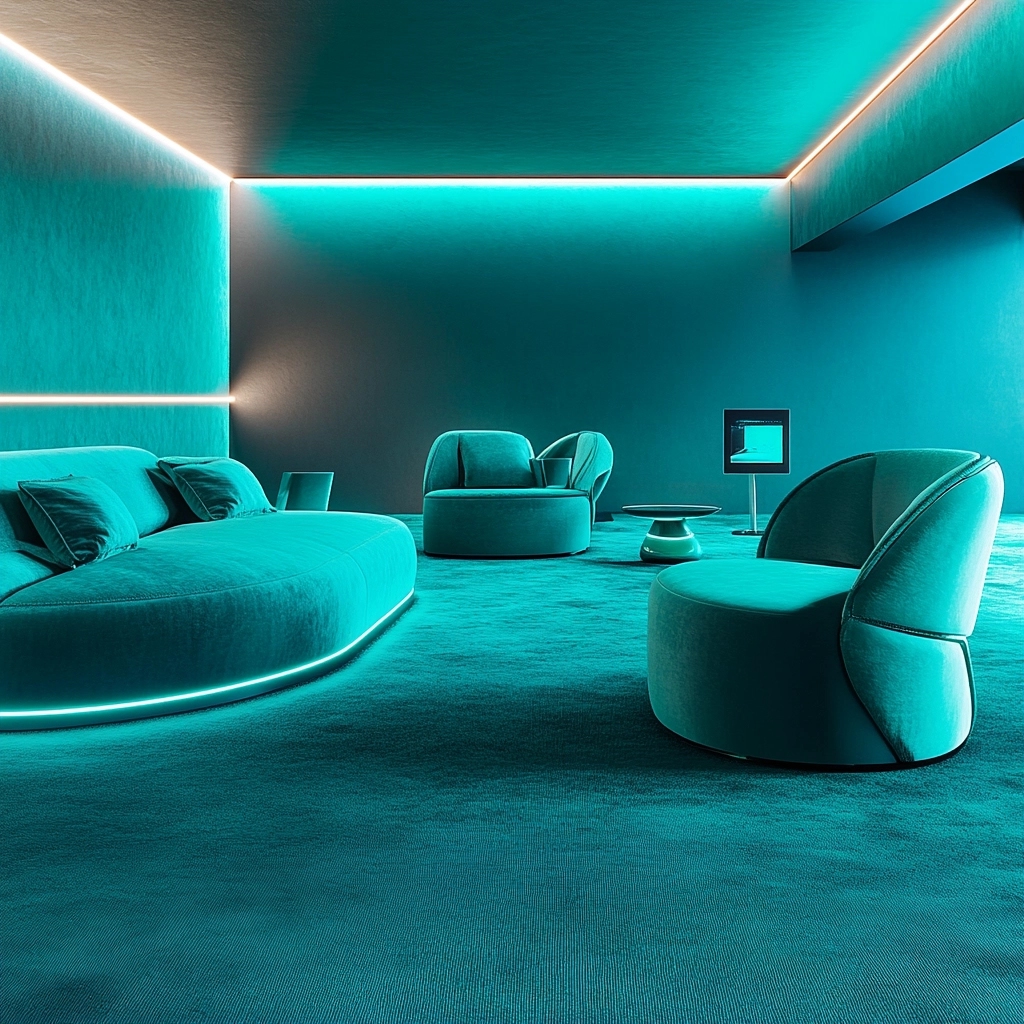 teal carpet living room 70
