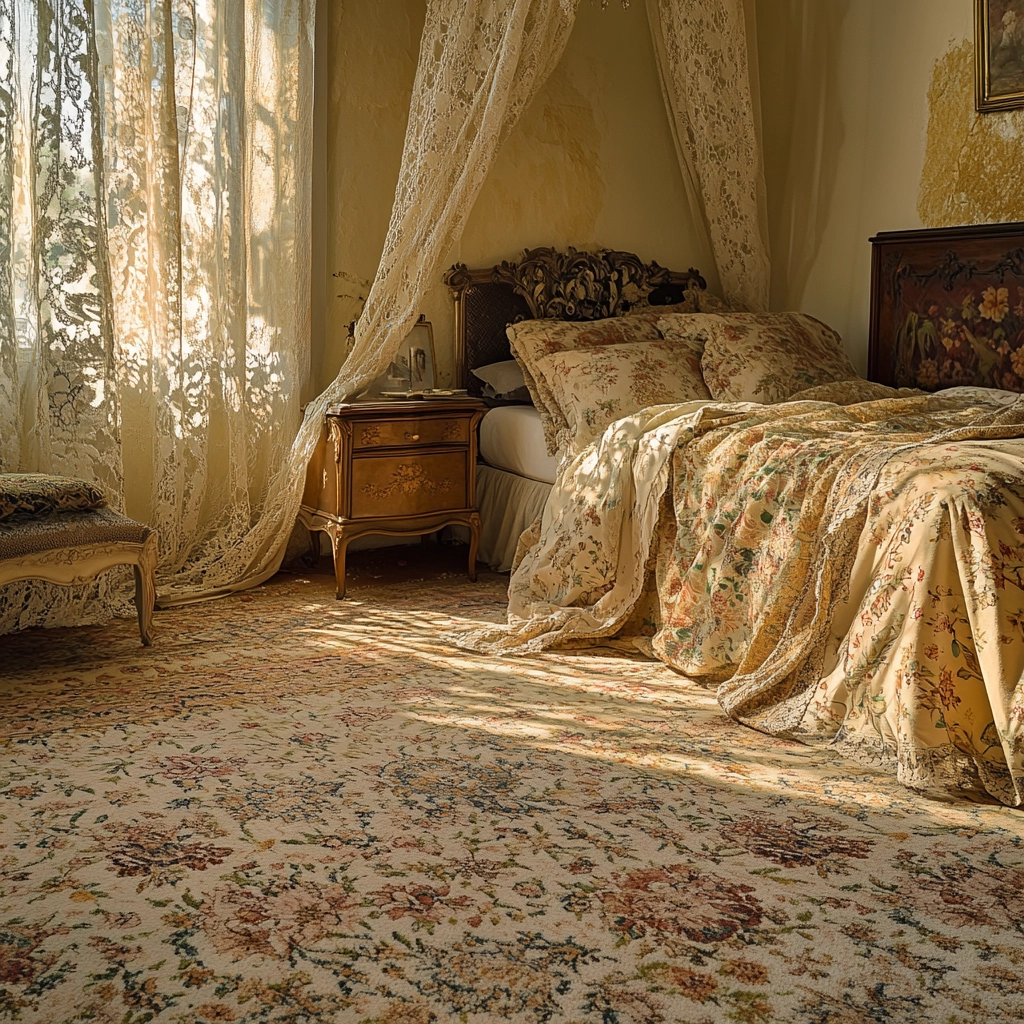 vintage carpet bedroom 14