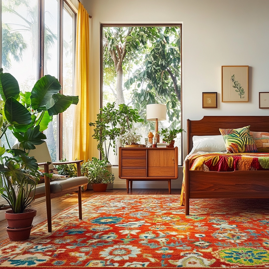 vintage carpet bedroom 23