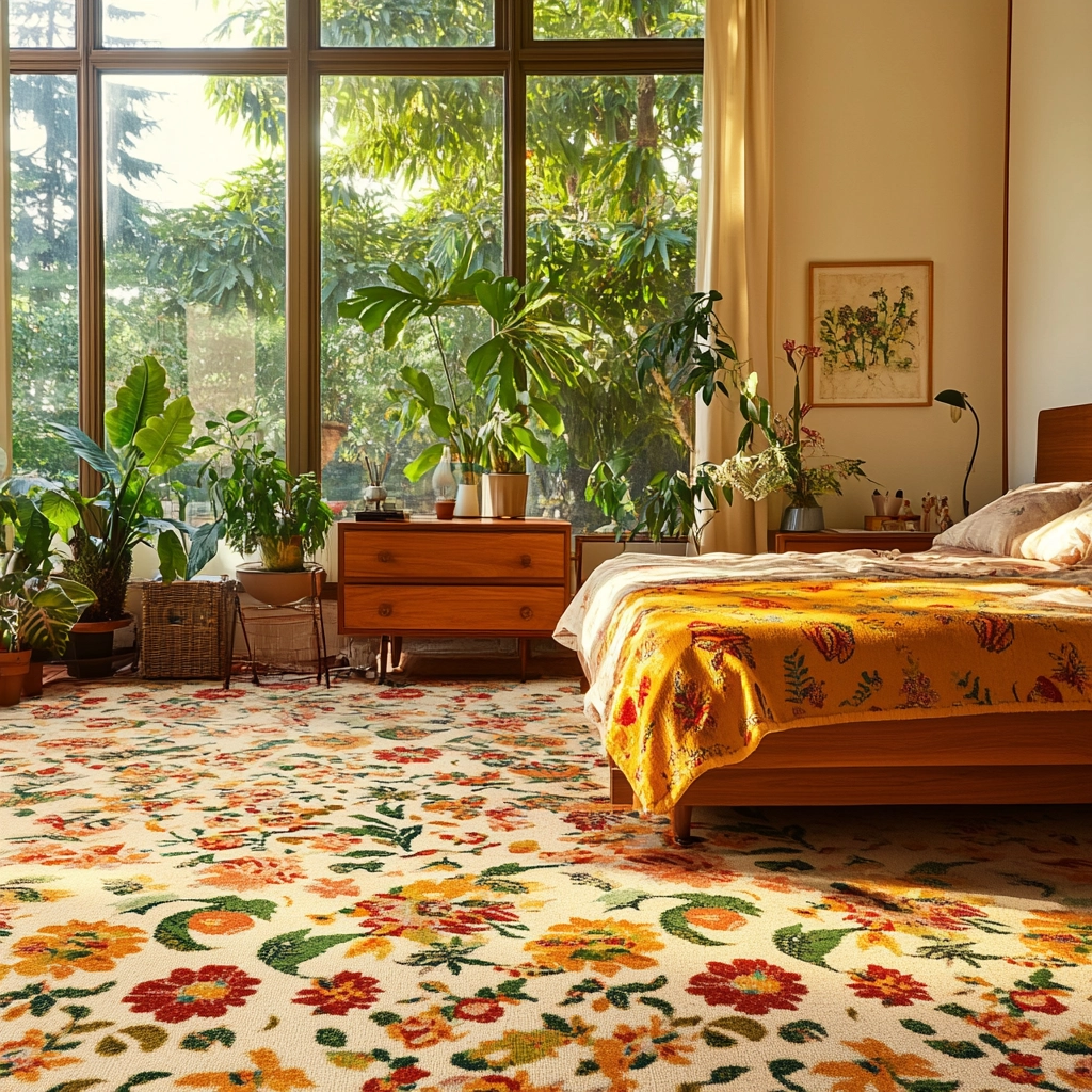 vintage carpet bedroom 24