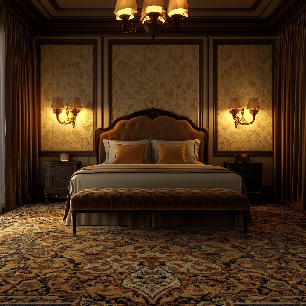 vintage carpet bedroom 36