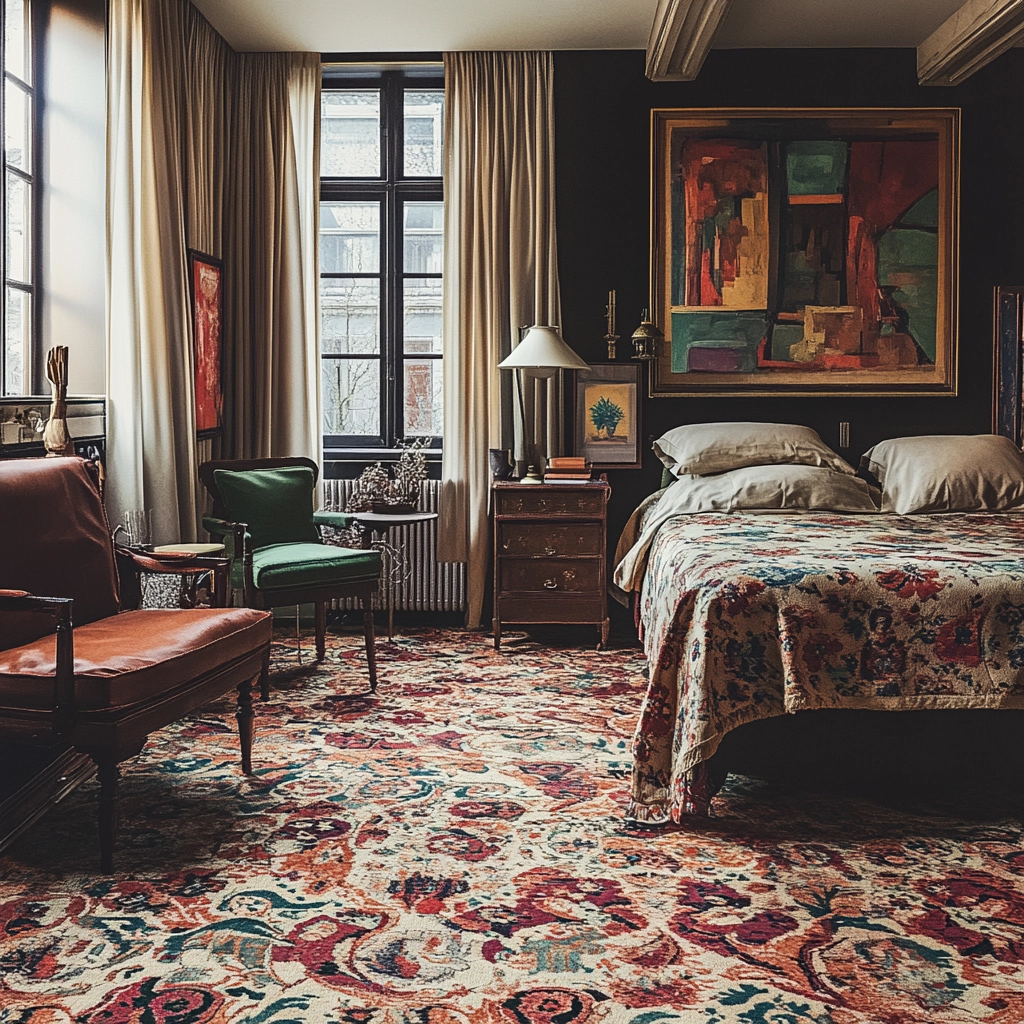 vintage carpet bedroom 37