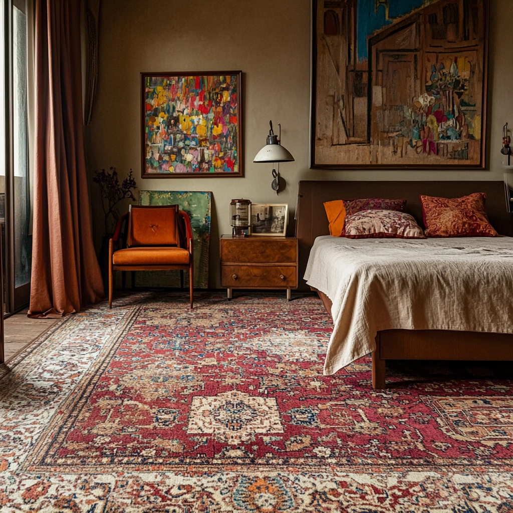 vintage carpet bedroom 38