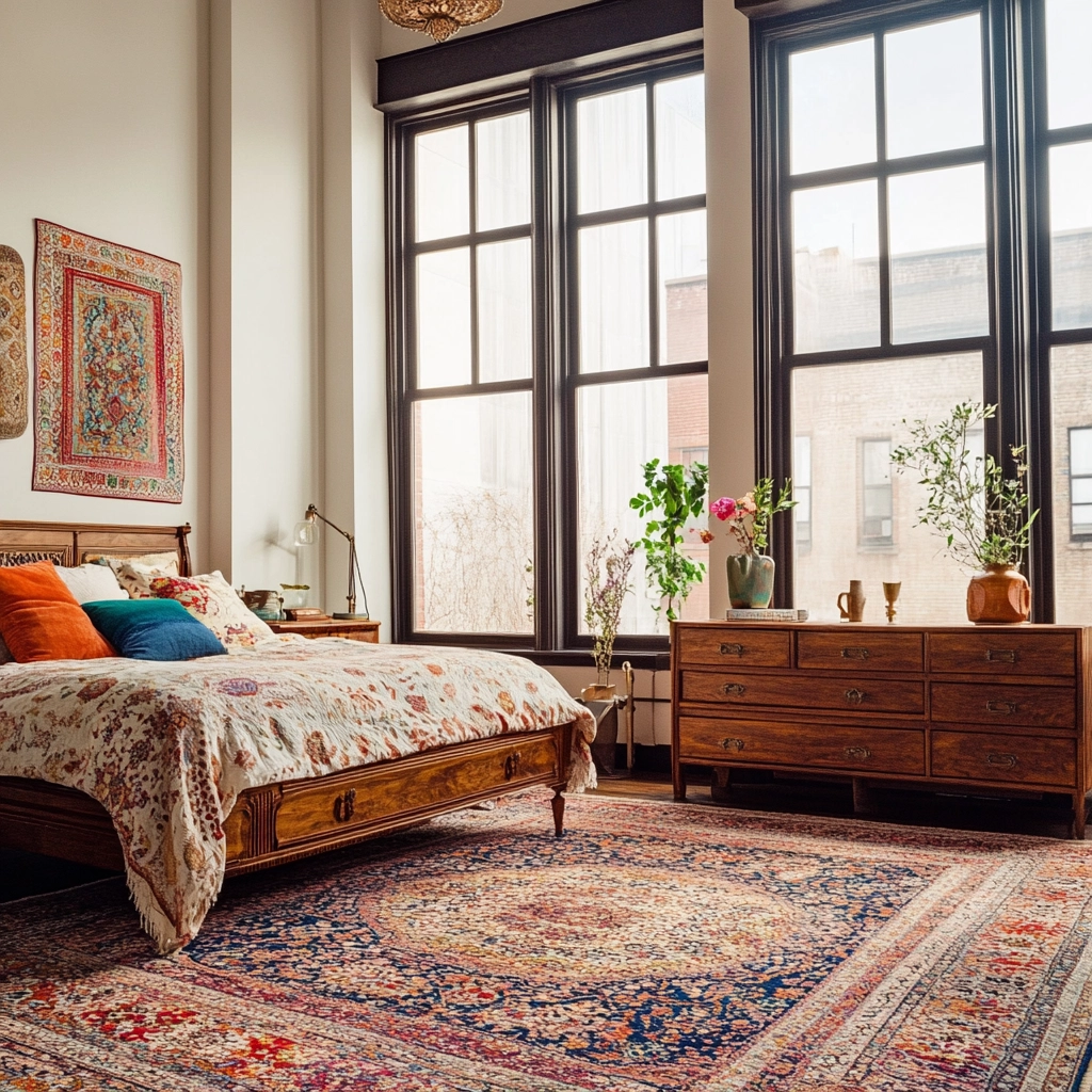 vintage carpet bedroom 4