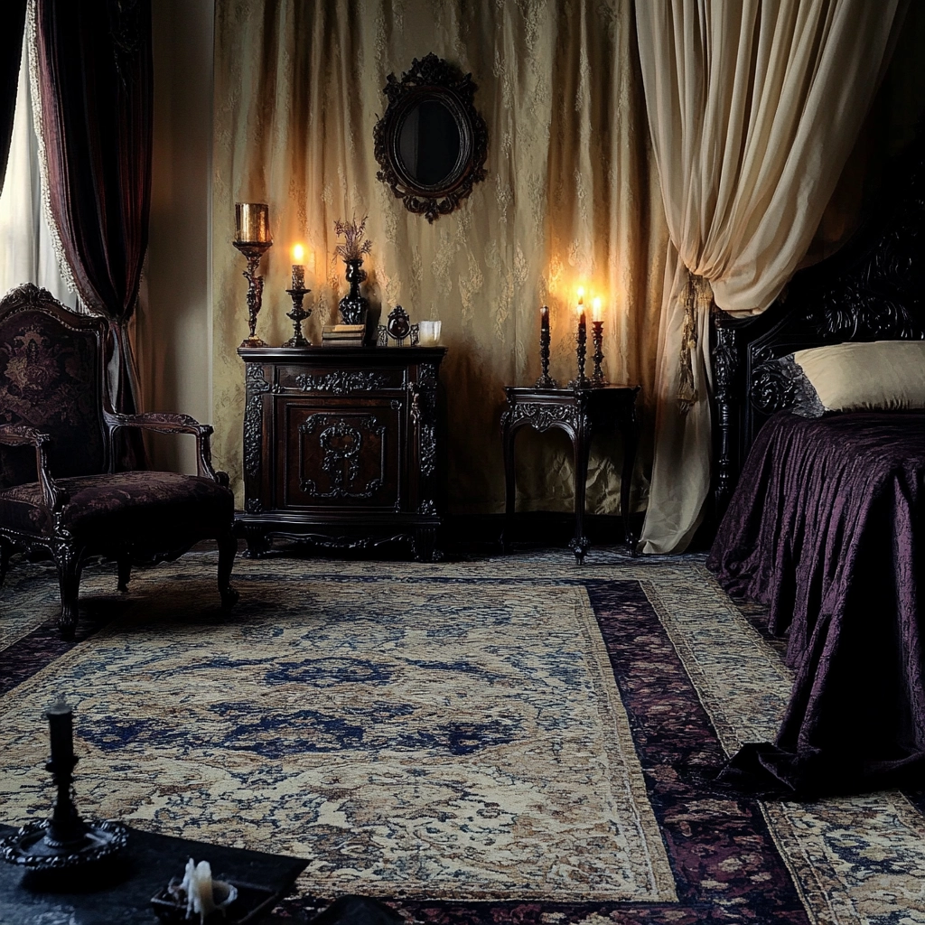 vintage carpet bedroom 47