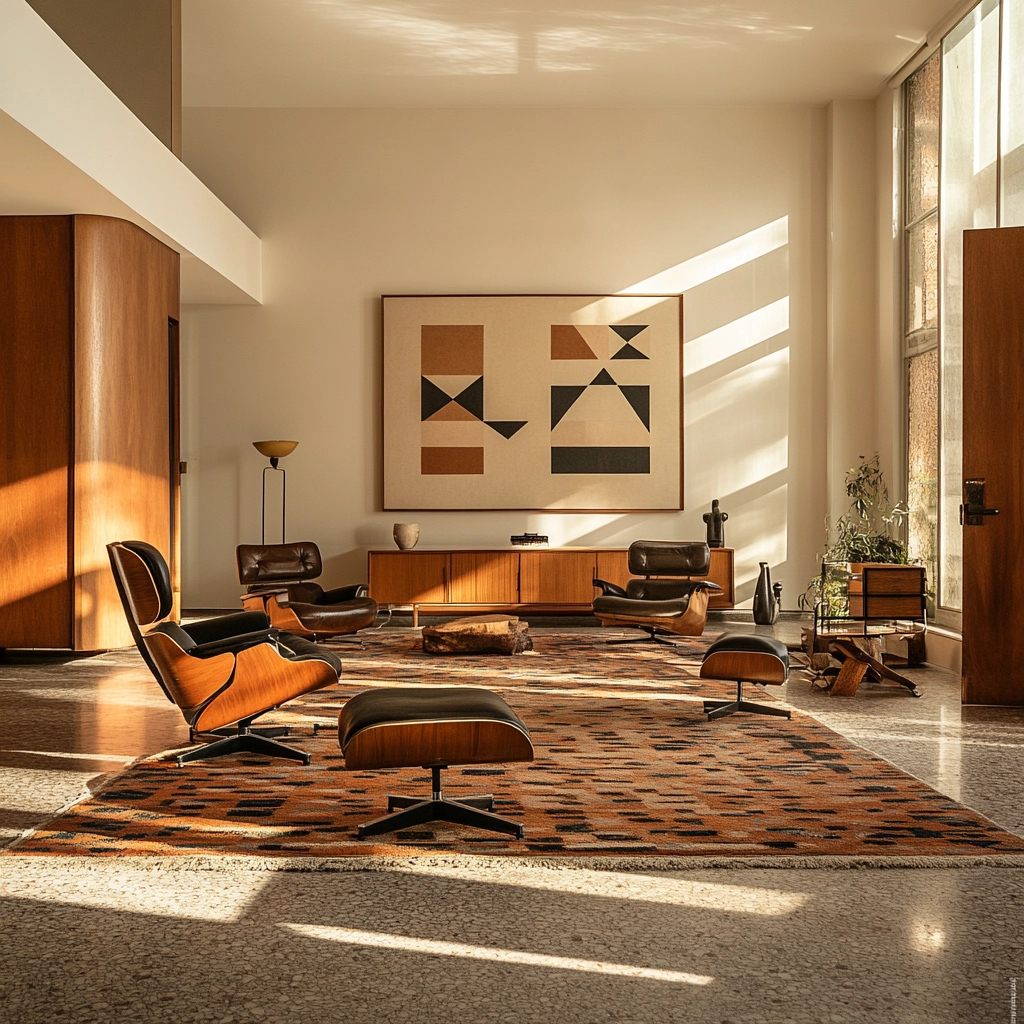 vintage carpet living room 10