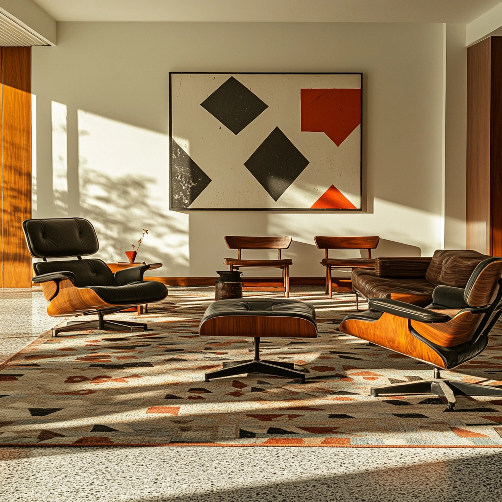 vintage carpet living room 12