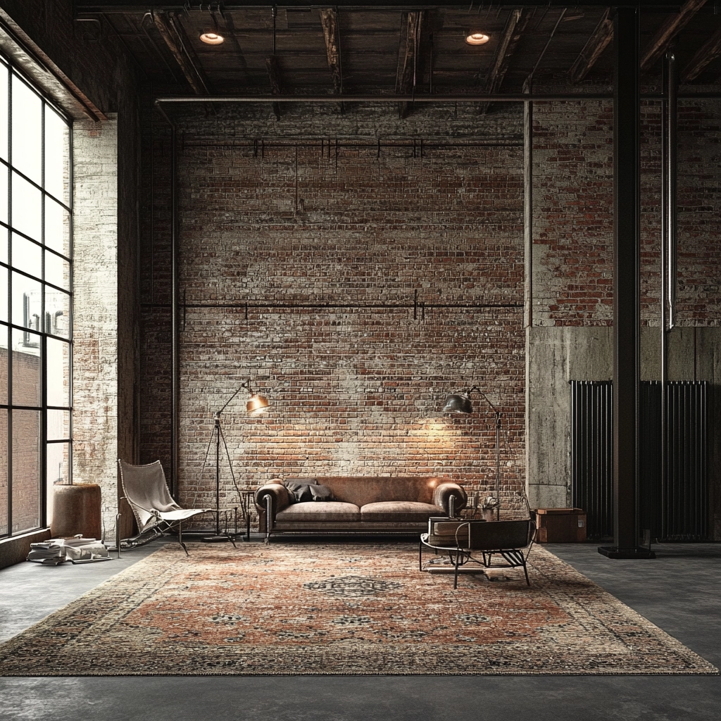 vintage carpet living room 24